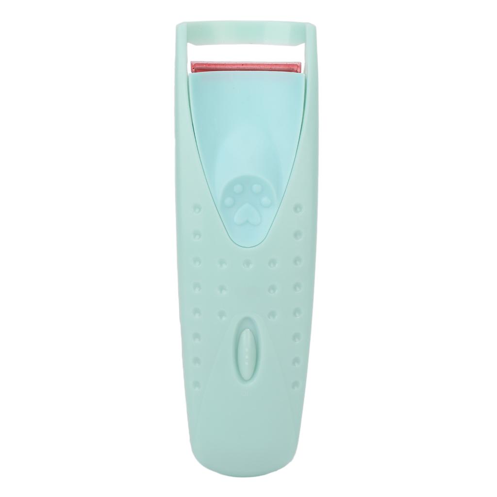 Heated Eyelash Curler Silicone Type C Charging Long Lasting Electric Eyelash Curler for Girl Cyan