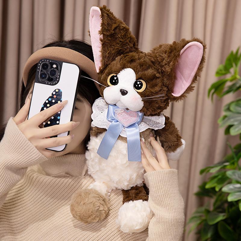 Paopa Series German Curly Cat Doll Cute Cat Doll Girl Plush Toy Birthday Gift