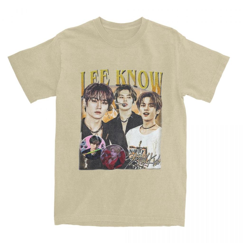 Men's Retro Lee Know 90s Bootleg Outfit T Shirts Cotton Top Tees Summer Streetwear Short Sleeve T-Shirt
