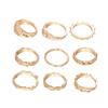 Exclusive For Fashionable Retro Wave Combination 9-Piece Joint Ring