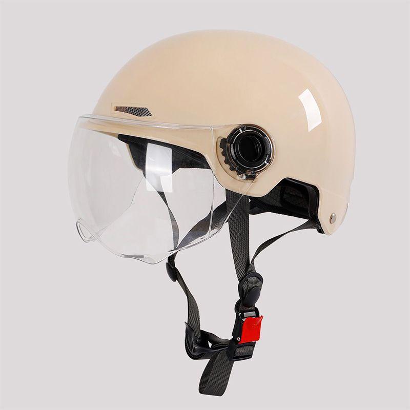 Certified Unisex Electric Vehicle Helmet, All-Season Battery Motorcycle Cap, Summer Half Helmet