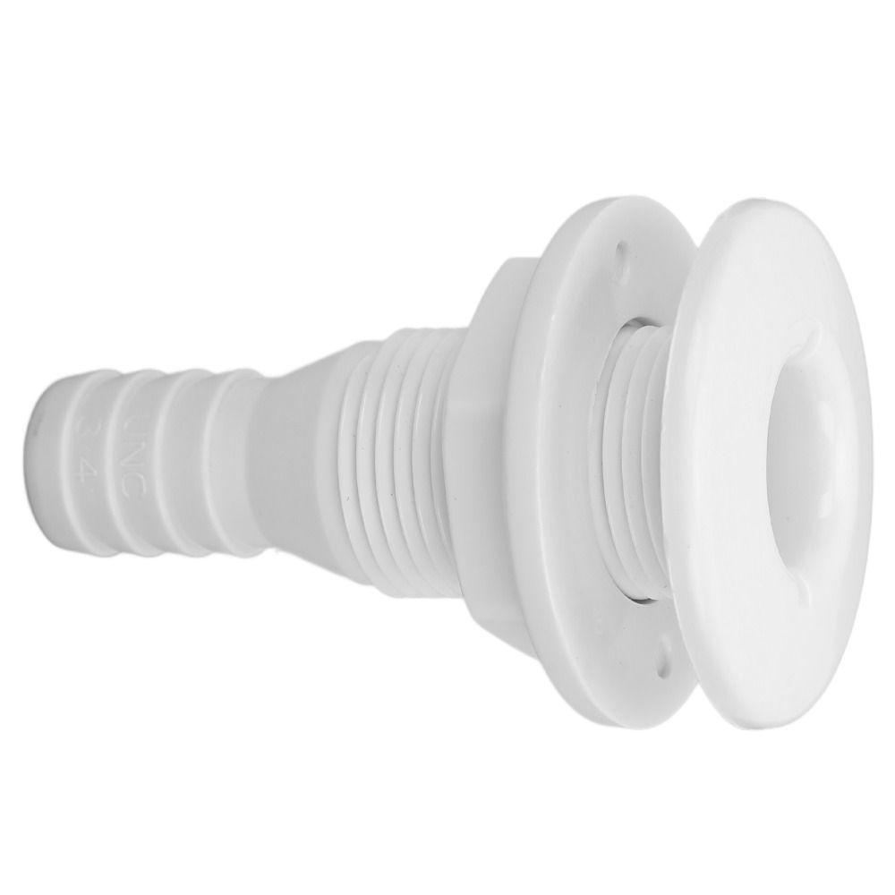 3/4in ABS Plastic Boat Through Hull Connector Hose Coupling  Boat Drainage