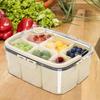 Divided Snack Tray With Lid Sealed Fruit Tray With Lid Portable Charcuterie Sealed Container For Candy Nuts