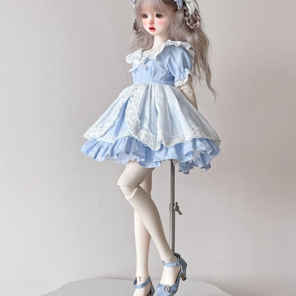 1/4 Doll's Clothes Suit for 45cm Bjd Doll Headwear + Skirt + Skirt Support Dress Up Toys Play House Doll Accessories, No Doll
