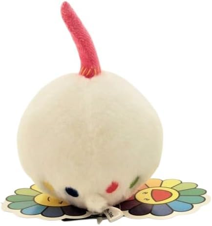 Fluffy P-chan Plush Toy Mini by Takashi Murakami, Kaikai Kiki, Approximately 13cm Tall