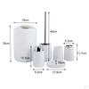 6pcs Bathroom Accessories Set Bath Ensemble Toothbrush Holder Lotion Dispenser Soap Dish Trash