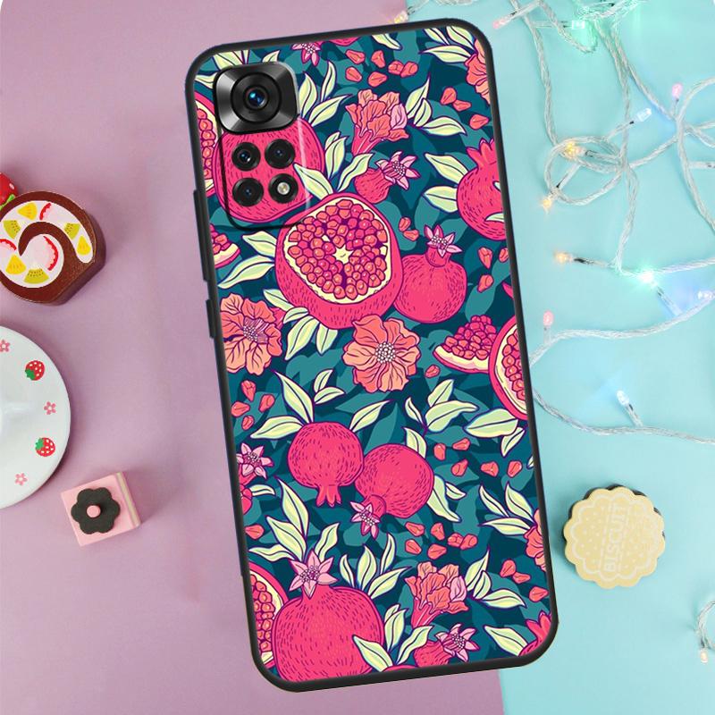 Tropical Pomegranate Pattern Case For Xiaomi Redmi Note 9 10 11 12 13 14 Pro 9S 10S 11S 12S Redmi 14C 10C 12C 13C Cover