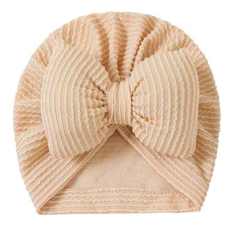 Infant Striped Hat with Bowknot Comfortable Cotton Blend Headwear Unisex Baby Striped Hat Comfortable for Boy & Girls