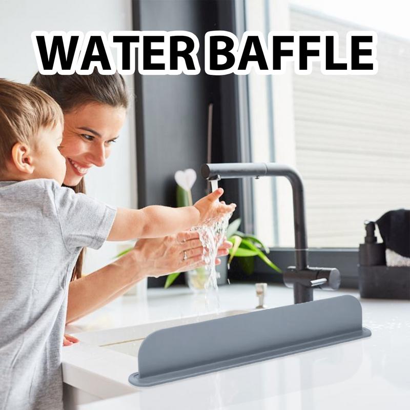 2025 new Sink Splash Guard Silicone Countertop Water Baffle Prevent Water Splashing Out Board Bathroom Kitchen Tools Easy To Use
