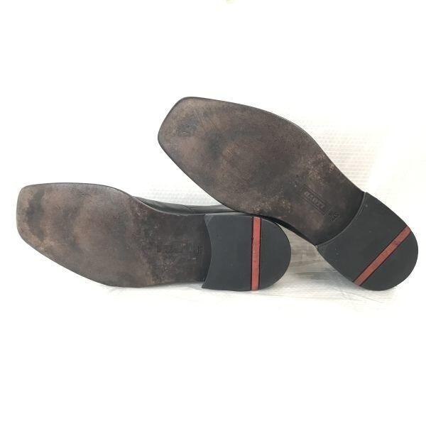 Lloyd Leather Swirl Moc Dress Shoes Black Size 10F 28.5cm Made in Germany(USED)