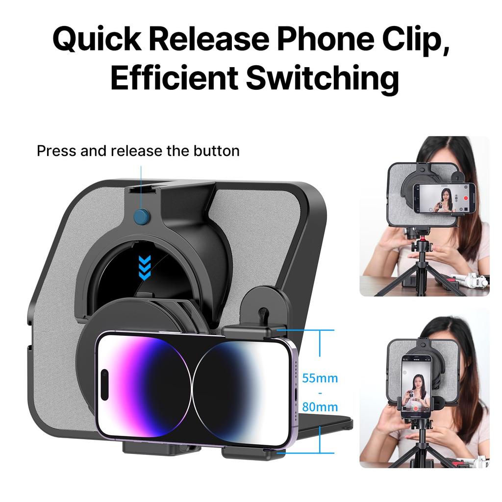 Ulanzi RT02 Universal Teleprompter for Tablets and Smartphones with Remote Control