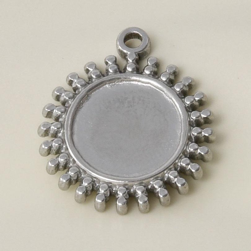5pcs/Lot Silver Color Le Soleil Pendentif Stainless Steel Charm Pendants For Jewelry Making Supplies Metal Sun Charms Decoration