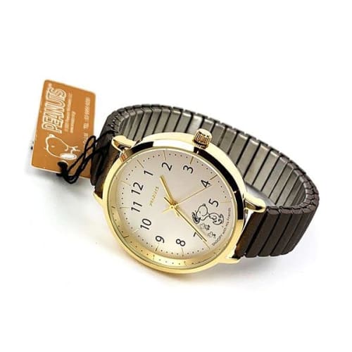 

Fieldwork Snoopy Watch, Bellows, Analog, Metal Band, Gold, Brown, PNT027-3, Women s