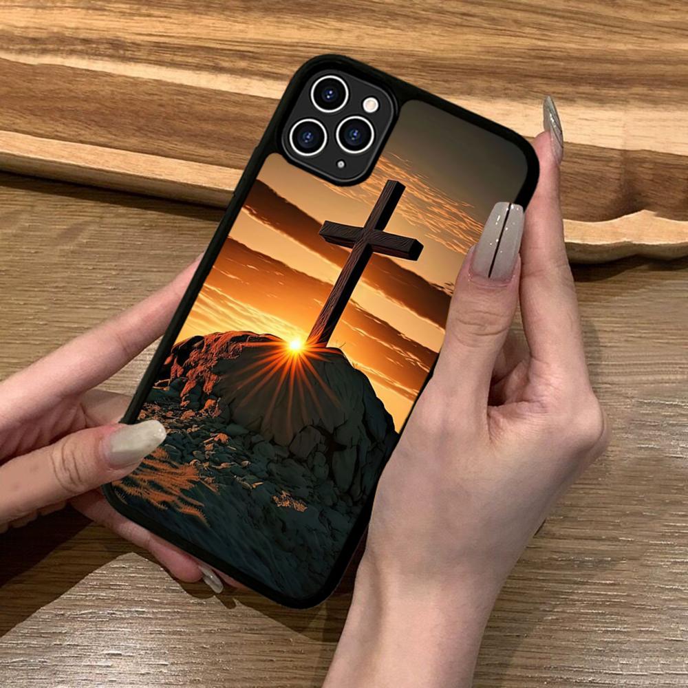 Bible Christian Jesus Cross Phone Case Silicone PC+TPU For For IPhone 11 12 13 14 15 16 Plus Pro Max Cover