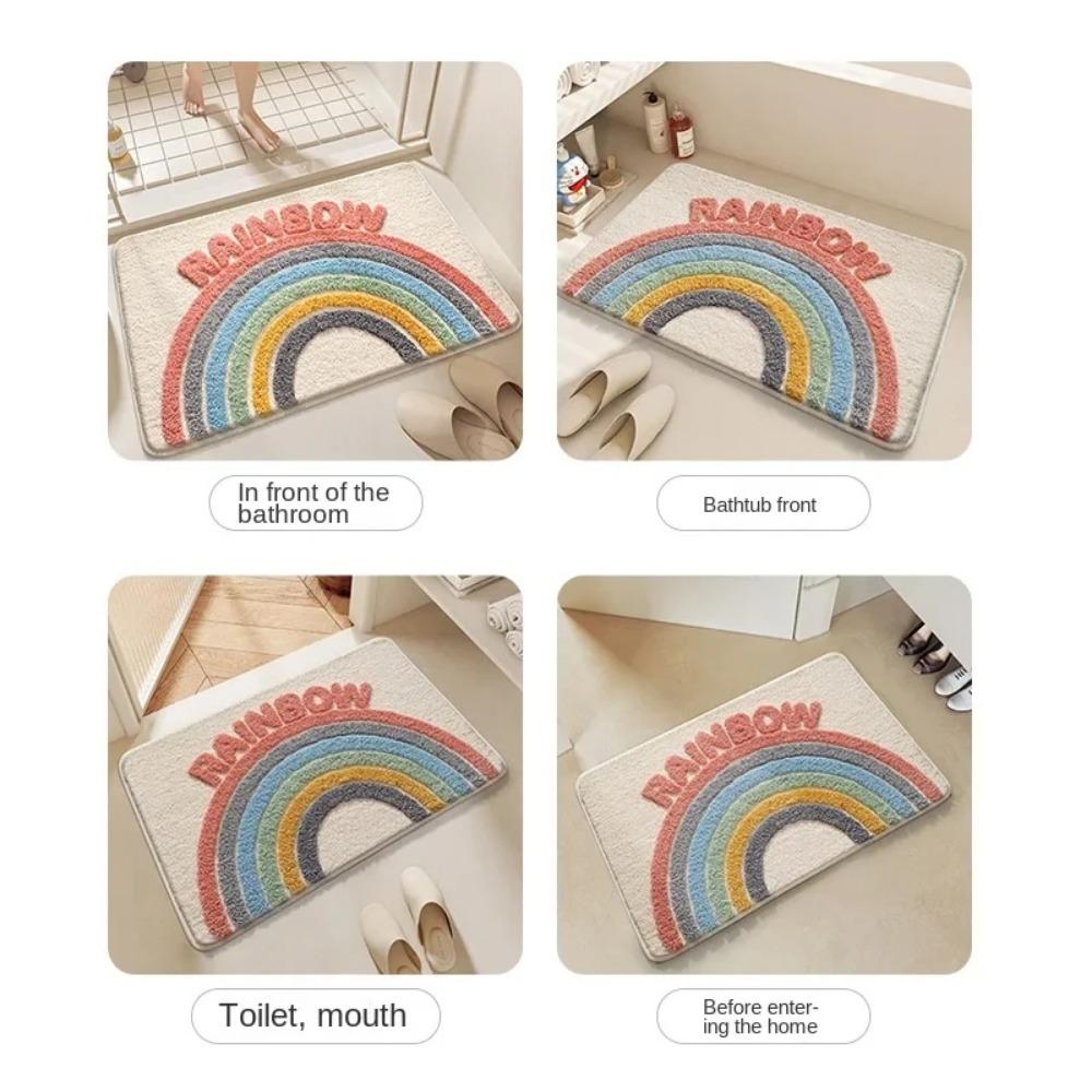 Non-slip Bathroom Floor Mat Microfiber Door Mat Kitchen Foot Mat Absorbent Carpet  Bathroom