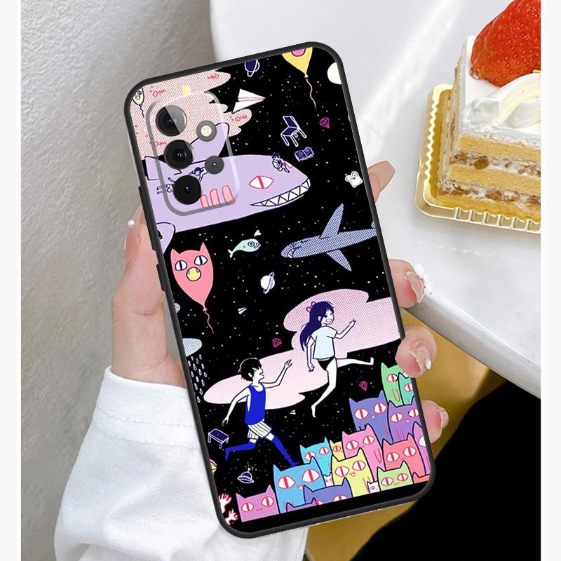 Omori Case For Samsung Galaxy A54 A34 A14 A15 A35 A55 A52 A32 A12 A51 A71 A33 A23 A13 A53 Coque