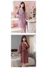 Children's Pure Cotton Double-Layer Gauze Jacquard Kimono Pajamas with Long Sleeves