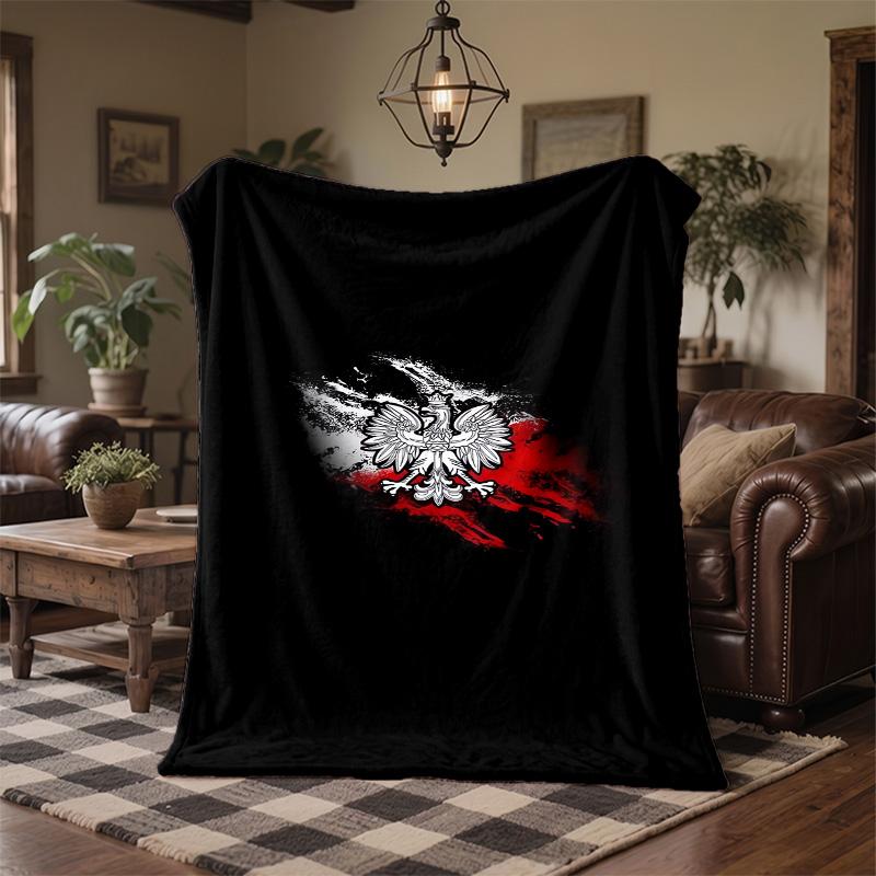 Poland Print Flannel Blanket Soft Warm Sofa Bed Throw Blanket For Home Office Bedroom