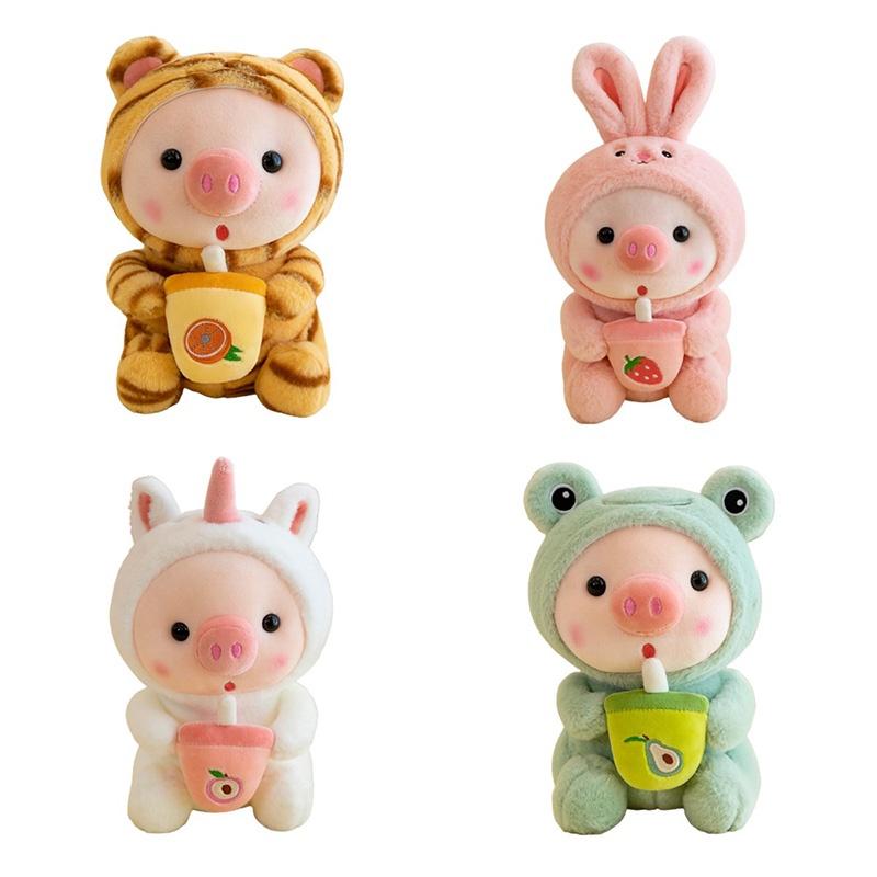 Cute Milk Tea Pig Plush Toy Wholesale-becoming Pig Doll Stuffed Animal For Cross-border Piglet Lovers