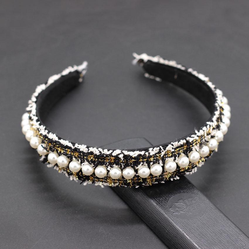 

Заколка для волос в стиле барокко, ручной работы, из жемчуга в технике пэчворк