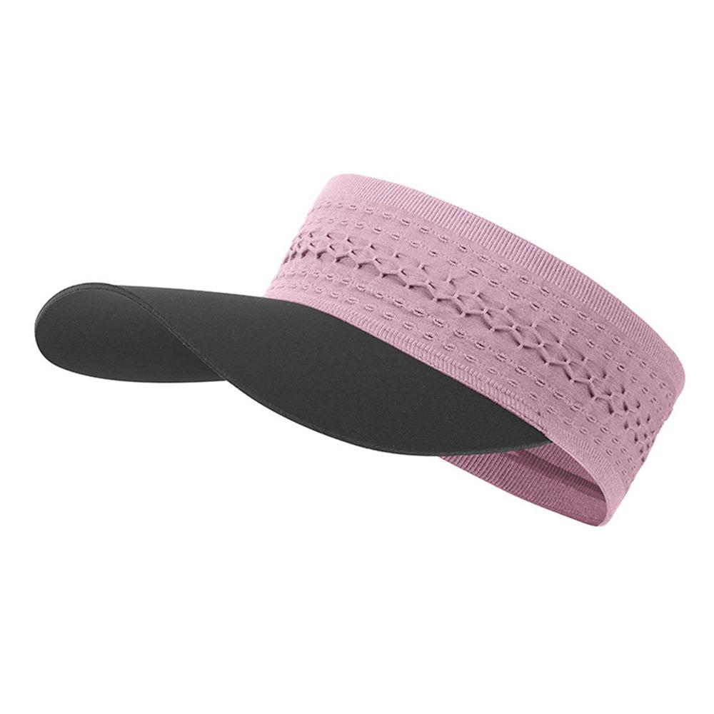 

Multicolor Sweat-absorbing Hairband Elastic Top Empty Design UV Protection Cap Breathable Quick-drying Sun Hats Summer Outdoor рожевий