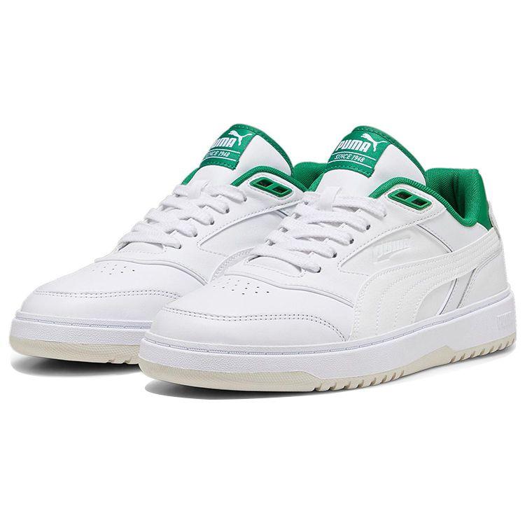 Puma Doublecourt Comfortable Low-Top Sneakers Unisex Sneakers White Green 393284-03