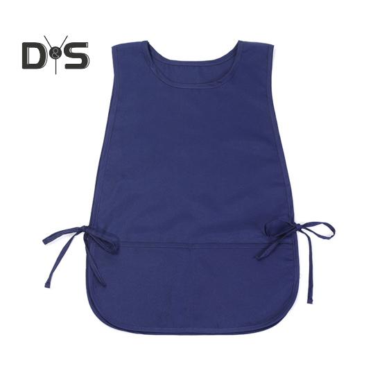 

Водонепроницаемый фартук сапожника с 2 глубокими карманами, унисекс, художественный халат для покраски, уборки, прочный кухонный фартук для художников и работы темно-синий