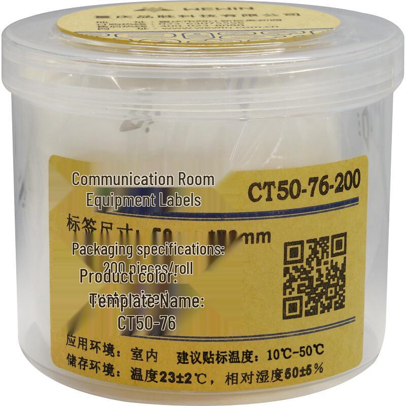 Wewin CT50-76-200 50x76mm Synthetic Equipment Labels