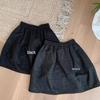 2025 Winter High-Waisted Woolen A-line Umbrella Skirt with Sequins: Slimming Mid-Length Women's Skirt