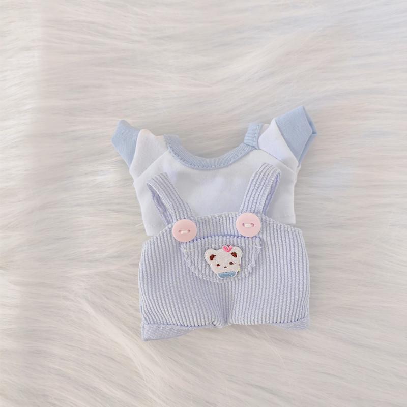 17cm Labubu Doll Clothes: Ice Cream Overalls - Cute Pendant Blind Box