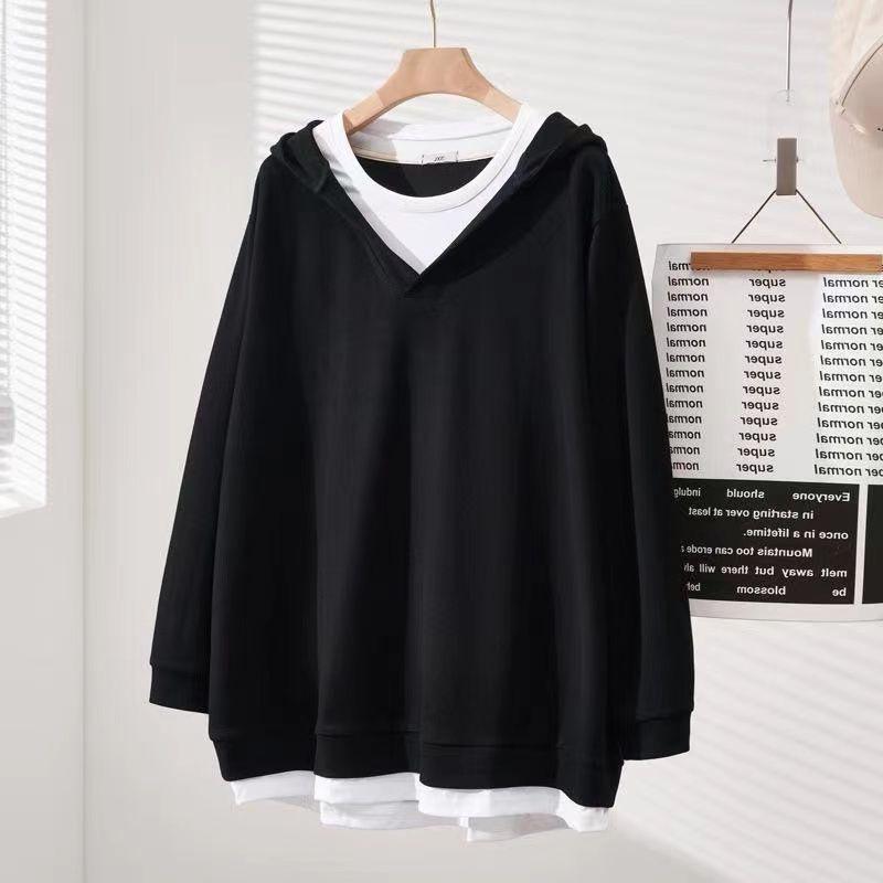 YYFS Dámská móda Ležérní Barevný blokový potisk Dlouhý rukáv S kapucí Mikiny a mikiny