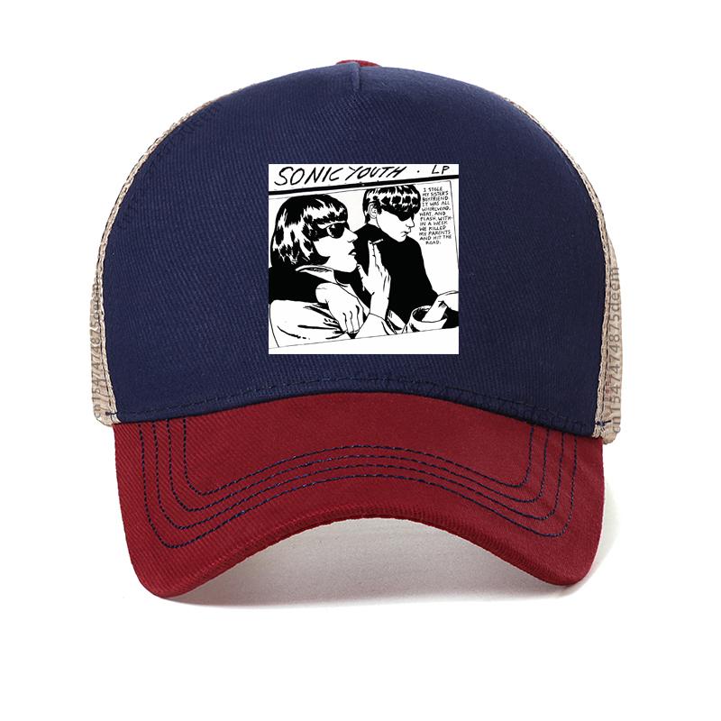 Sonic Youth Rock Band Baseball Cap Male Harajuku Casual New Dad Hat Summer Mesh Cool Snapback Hats Bone Garros