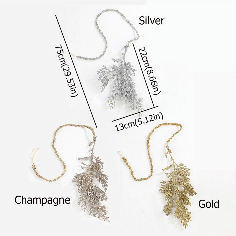 Plastic Cypress Leaves Pendant Simulation Christmas Ornament  Christmas Day