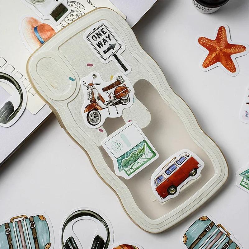 46 Pcs/pack Travel Scenery Label Stickers Decorative Stationery Stickers Scrapbooking Diy Diary Album Stick Label