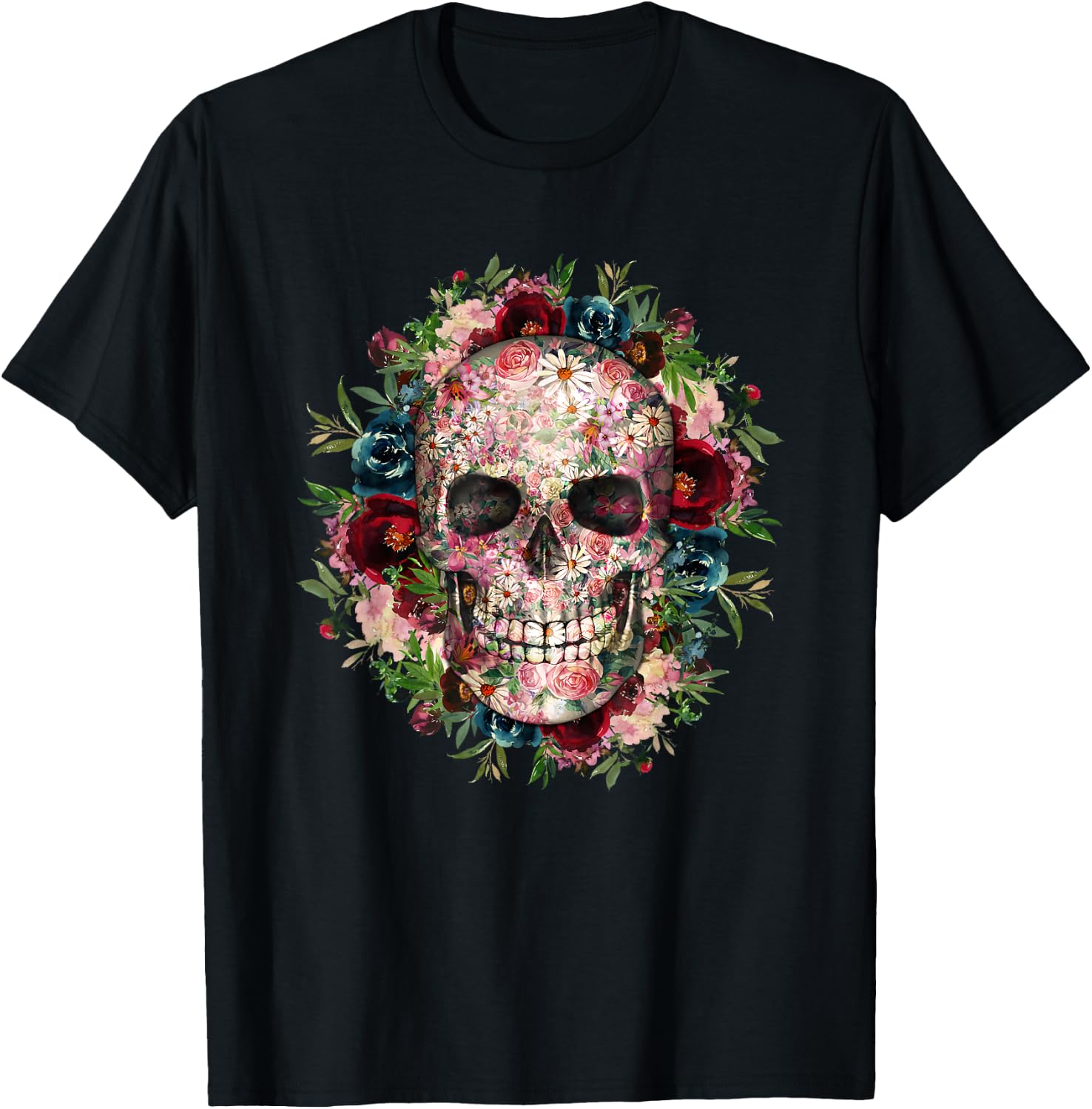Sugar Skull Dia De Los Muertos Costume For Mexican Men Women T-Shirt XXXL