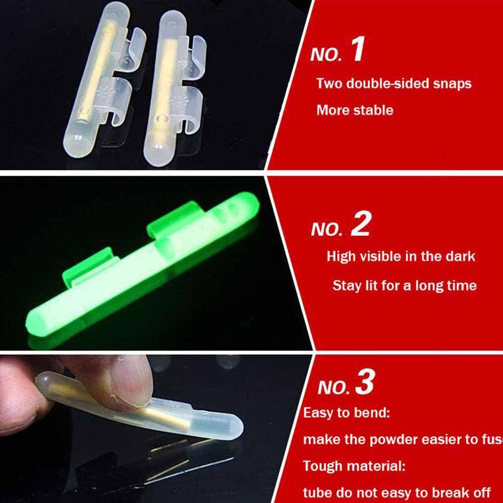 5Packs Tackle Night Fishing Luminous Fluorescent Fishing Float Light Sticks Glow Stick Lightstick