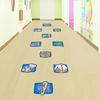Self-adhesive Hopscotch Game Floor Stickers Multicolor Wall Art Cartoon Number Grids  Nursery