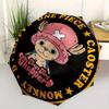 One Piece Tony Chopper Caoster Monkey D Luffy Dekoration Regenschirm, Tragbarer 3-fach Kompaktregenschirm für Herren & Damen,S239