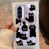 Case For Samsung Galaxy A56 A36 A16 A25 A35 A26 S25 S24 Plus Ultra FE 5G Phone Cover Cat Cartoon Gradient For Samsung A55 Bags