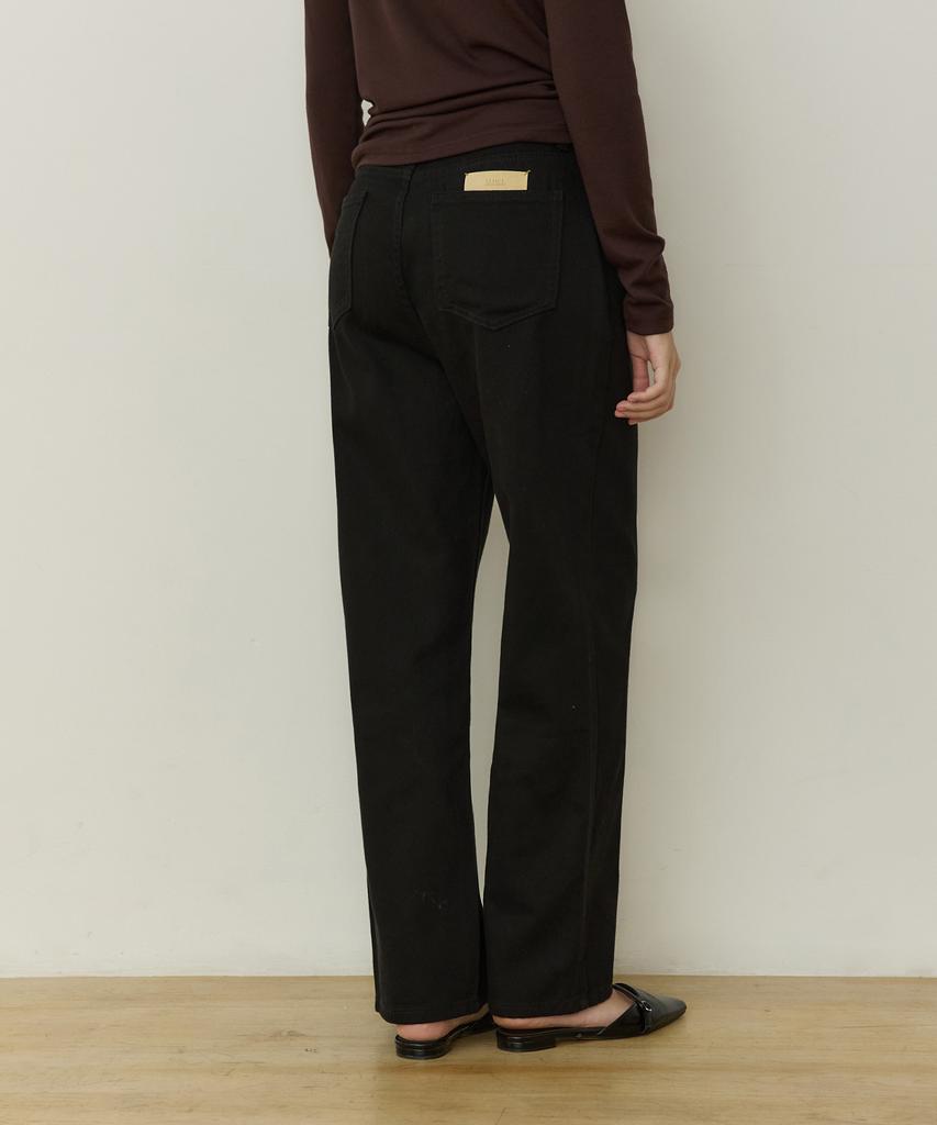 ADAUL Classic Straight Denim Pants - Black