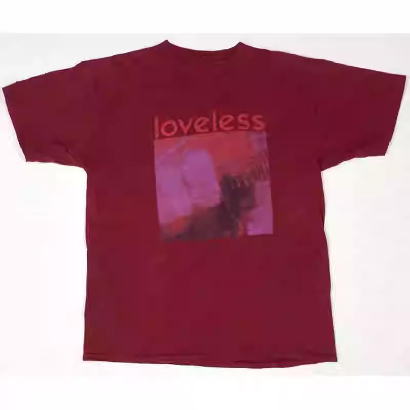 My Bloody Valentine - Loveless 1992 Amerykański Vintage Oversize High Street Vintage Koszulka z Krótkim Rękawem