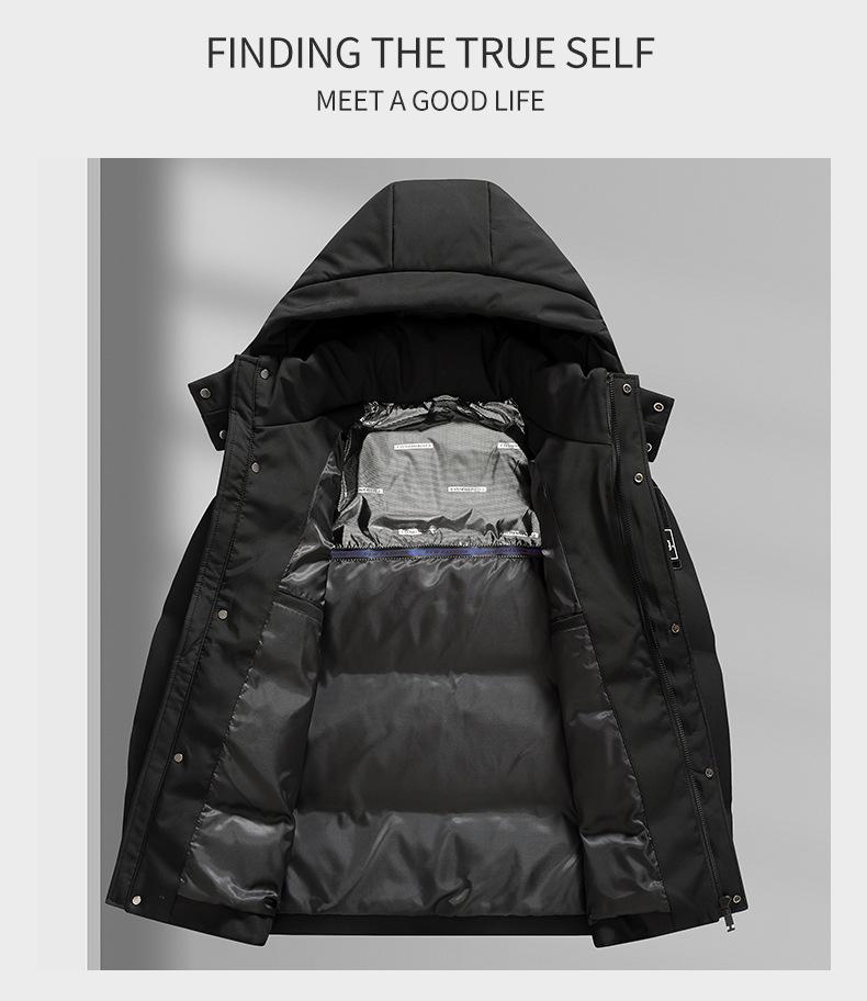 2025 Herren Winter Verdickte Daunen-Pufferjacke – Warm, Lässig, Modisch Kälteschutz