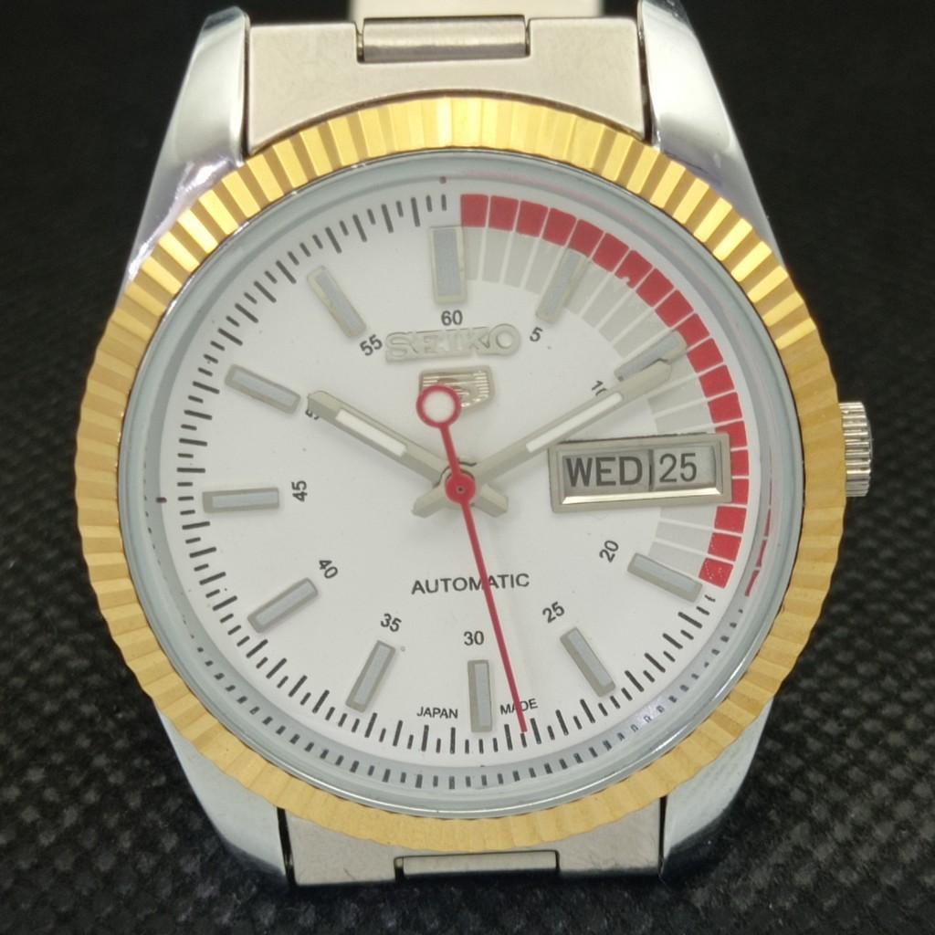 CEAS BĂRBĂTESC AUTOMATIC SEIKO 5 SECOND HAND JAPONIA RAR MECANISM AURIU 575a-a304753-2 SKU575a-a304753