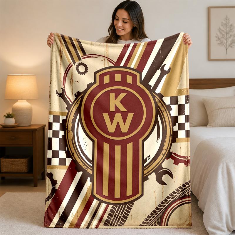 Coperta in Flanella con Stampa Kenworth Morbida Leggera Coperta Plaid in Peluche per Letto Divano Uso Domestico