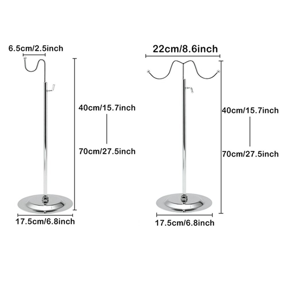 Curved Hook Bag Display Rack Adjustable Height Wig Hanger Thickened Jewelry Storage Shelf  Purse