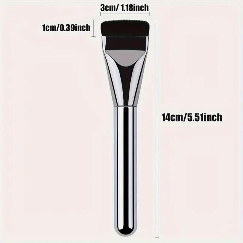 2 szt. Bardzo cienki pędzel do podkładu - Lekki, smukły, płaski pędzel do konturowania do bezproblemowego blendowania kremowego i płynnego makijażu