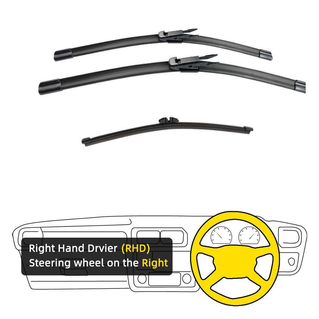 3 sztuk dla Ford Explorer 2011-2017 26 "22" 11 "przednie tylne pióra wycieraczek szyby przedniej szyby nóż do okien akcesoria 2012 2013 2014 2015 2016 2017