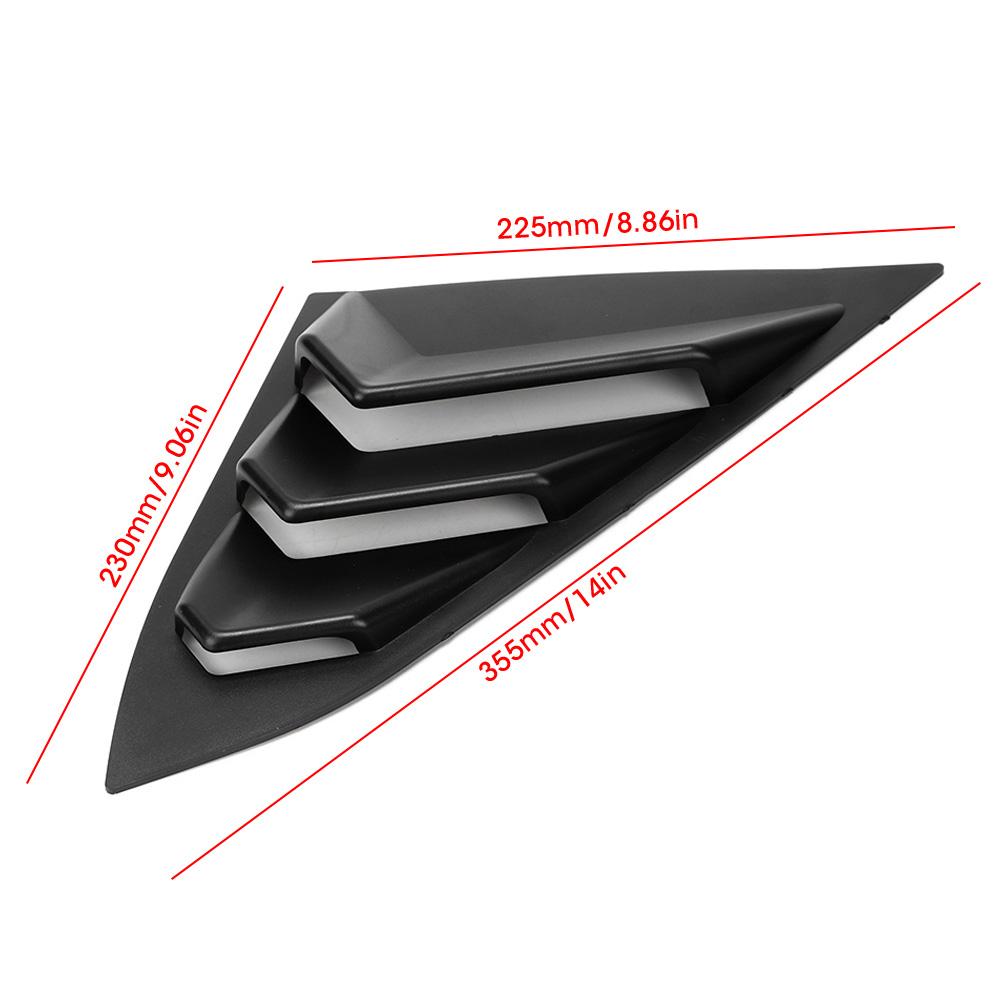 2 buc Jaluzele pentru geam lateral spate, capace tip scoop pentru aerisire, potrivite pentru Honda Civic 20162019