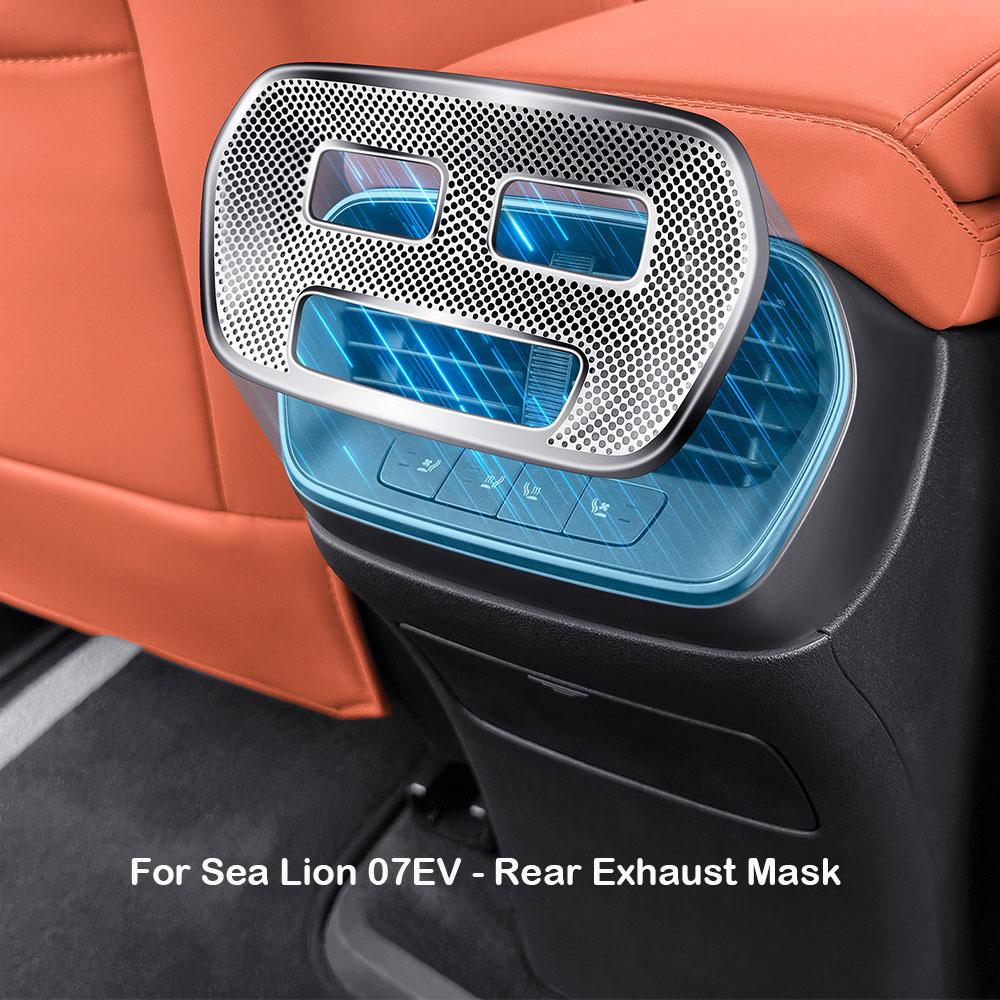For BYD HiLion 07EV Rear Air Outlet Cover Stainless Steel Air Conditioning Dust Cover Interior Modification Supplies