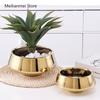 Goldene Keramikblumentöpfe Moderne Dekoration Blumenvase Dekoratives Arrangement Schreibtischdekoration Vergoldete Vasen Hausgartendekoration